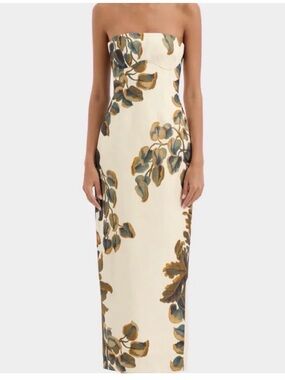 Commense SIR lookalike NWT Cream Floral Strapless Dress XS